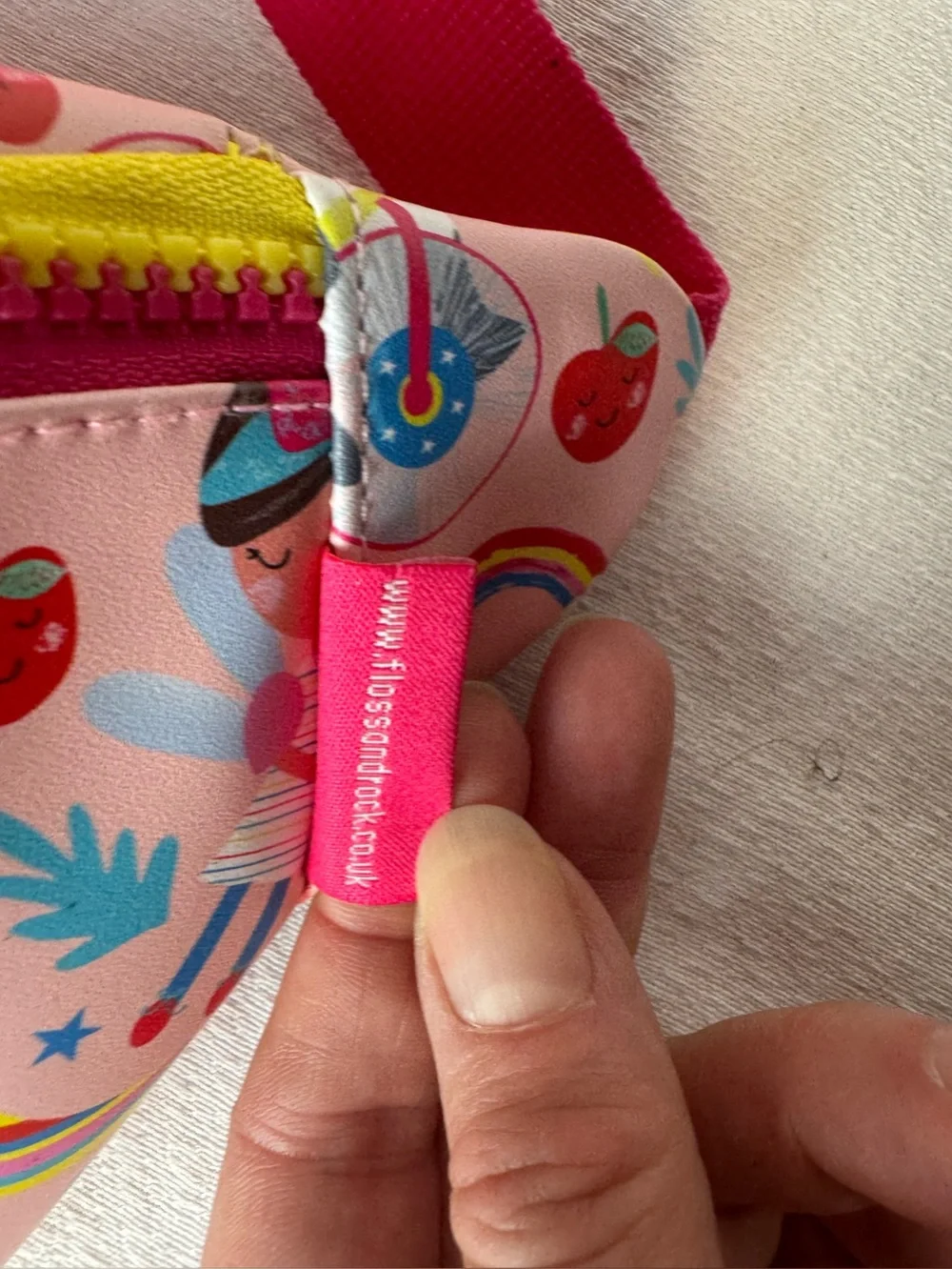 Kids Unicorn Rainbow Fanny Pack - Pink Floss and Rock.